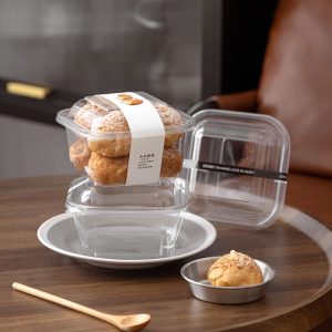 Plastic cake container transparent dessert packaging takeaway boxes
